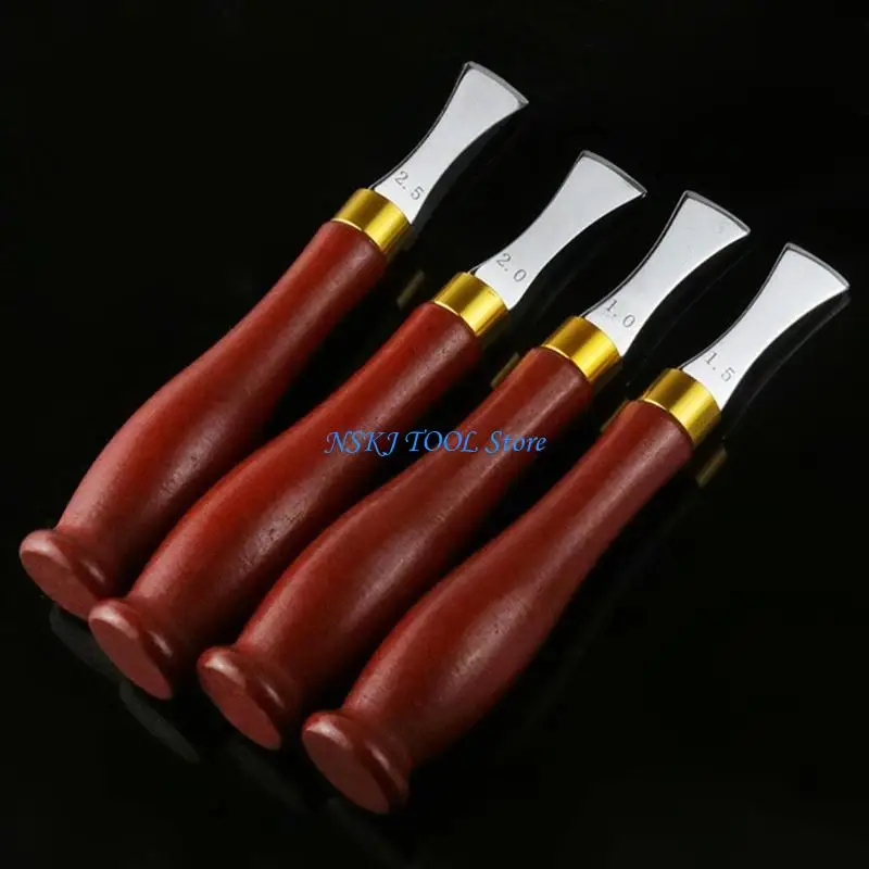 

L8RC Leather Edging Groover Leather Edging Creasing Tool Ergonomic Handle Fan Steel Grooving Head for Leathercraft