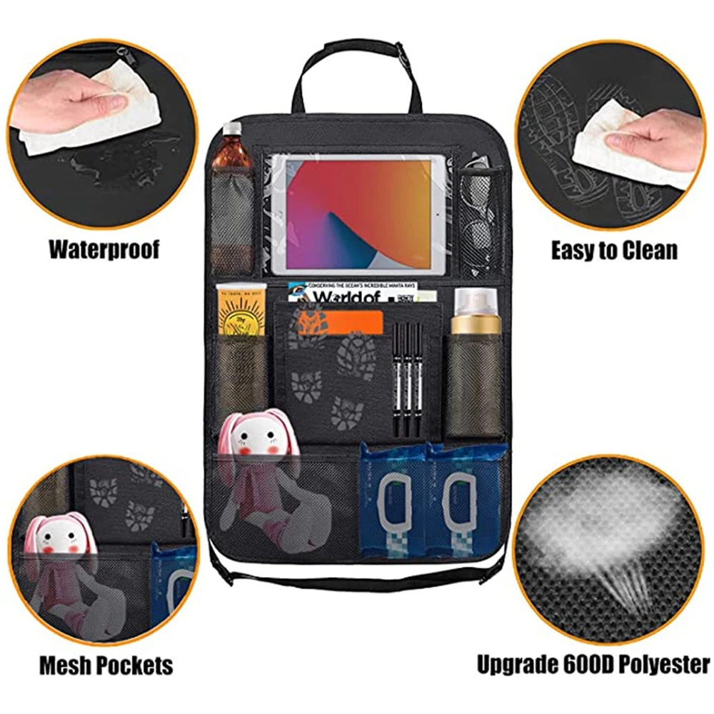 Multi-function Car Storage Bag With Touch Screen Tablet Holder Auto Storage Pockets Car Seat Back Bag Seat Bag Car Accessories