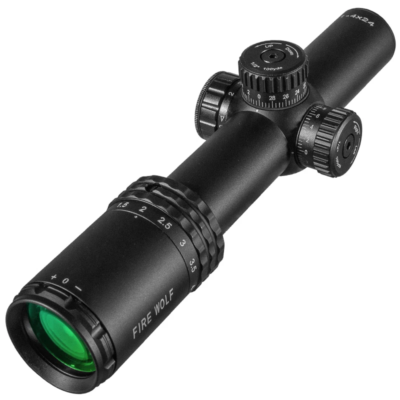 Imagem -06 - Caça Ponto Vermelho Escopos 14x24e Riflescopes Compact Rifle Scope Iluminado Retículo com Montagens para Ar15 ak