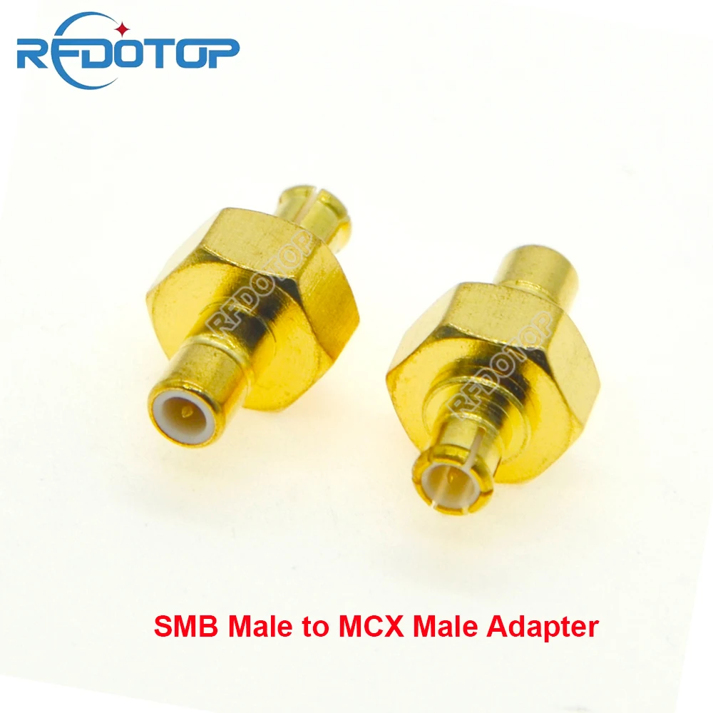 

100PCS SMB Male Plug to MCX Male Plug Connector Straight for Wifi Radio Antenna MCX-J to SMB-J RF Coaxial Adapter High Quality