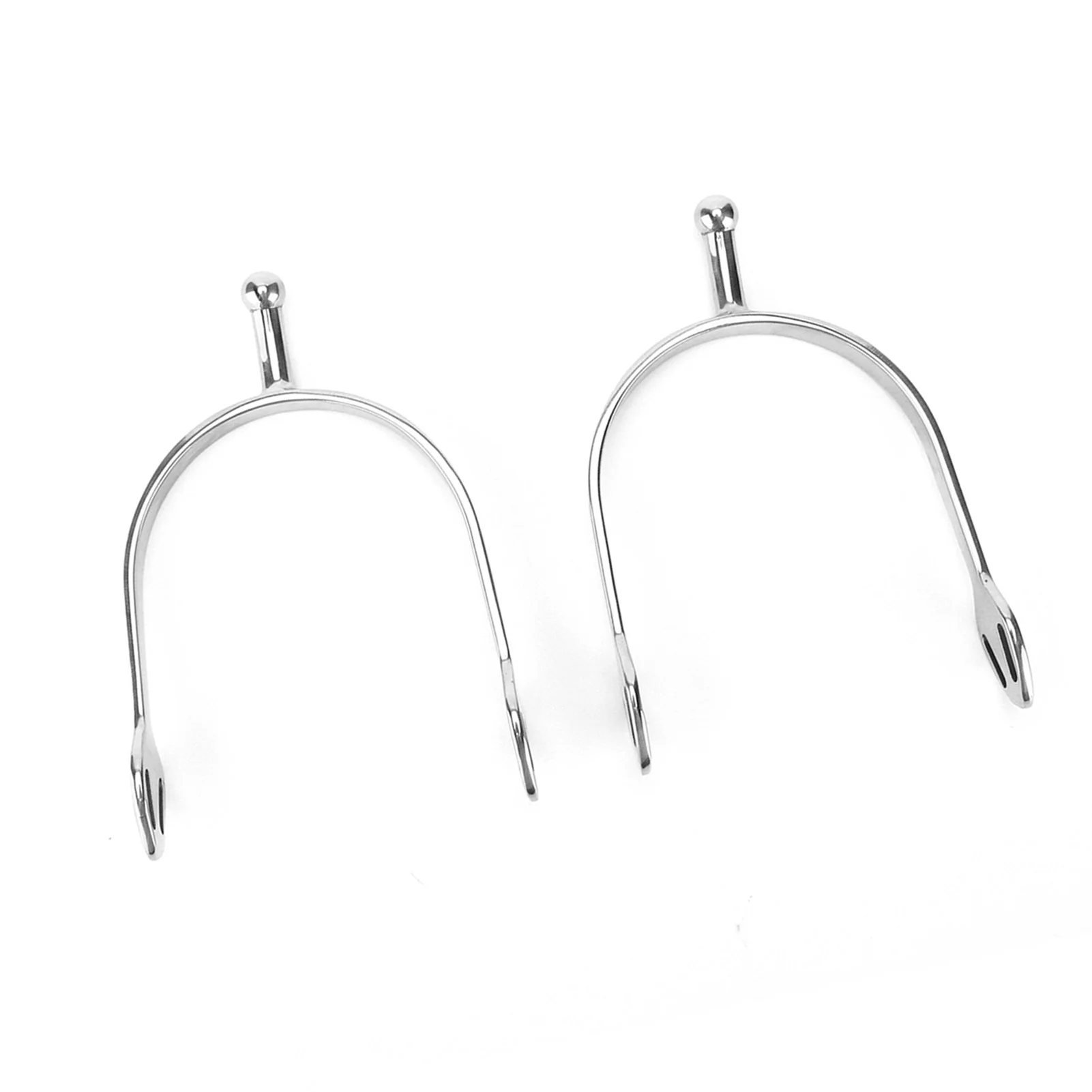 2 قطعة من حفز الحصان من الفولاذ المقاوم للصدأ برأس مستدير إنجليزي لمحبي الخيول