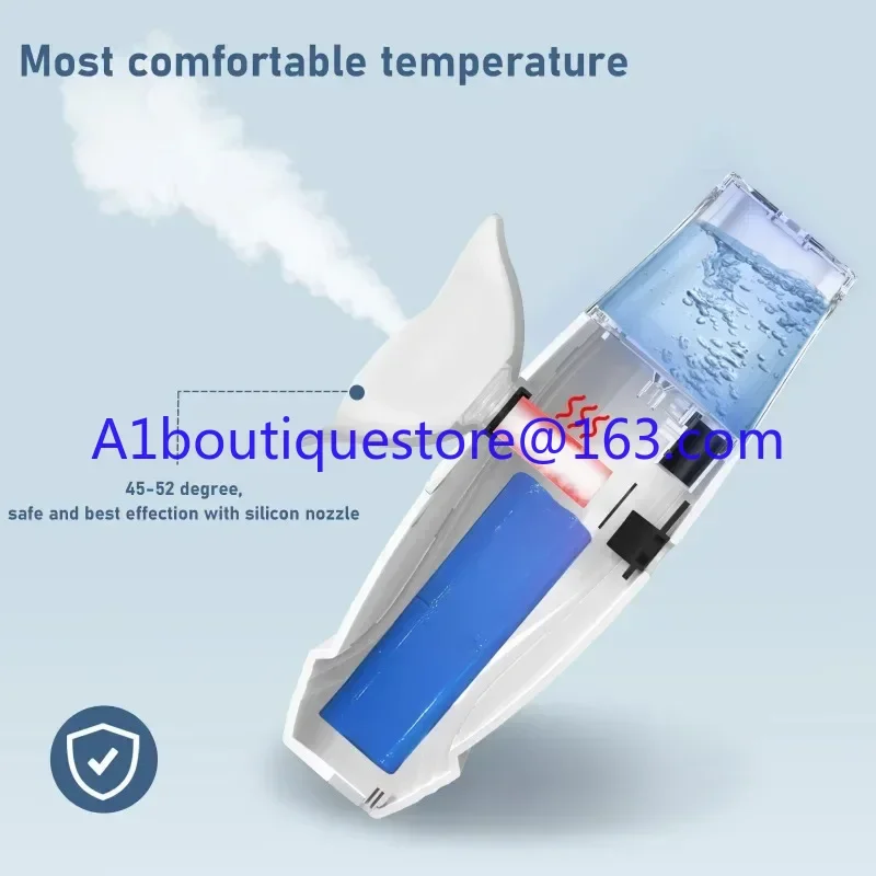 جهاز بخار عين الوجه 2 في 1، درجة حرارة دافئة 45-55 درجة ضغط ساخن العلاج المائي للعين رطوبة الأنف باخرة نانو ساخنة