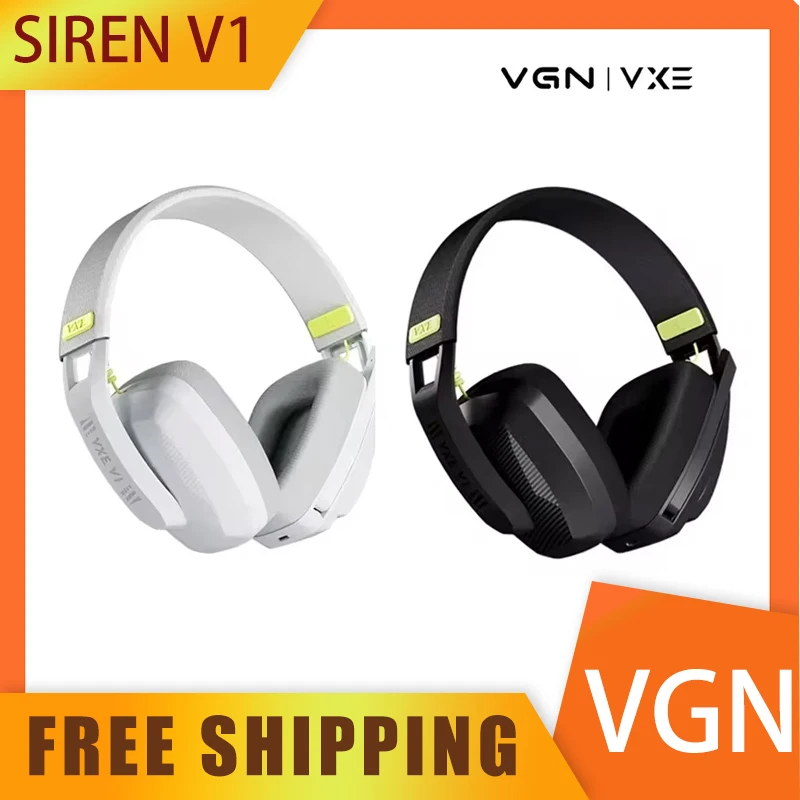 

VGN VXE Siren V1 Wireless Earphone Two Mode Bluetooth 2.4G LightWeight FPS Gaming Headset Pc Gamer Low Latency Headsets Gift