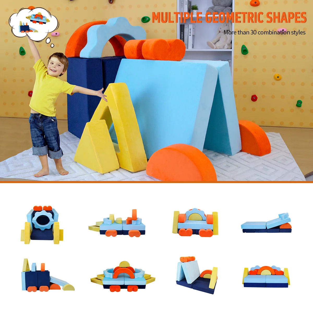 Modular Kids Play Couch Set Soft & Safe Baby Sofas For Toddlers & Babies Children Play Room Sofa image 3
