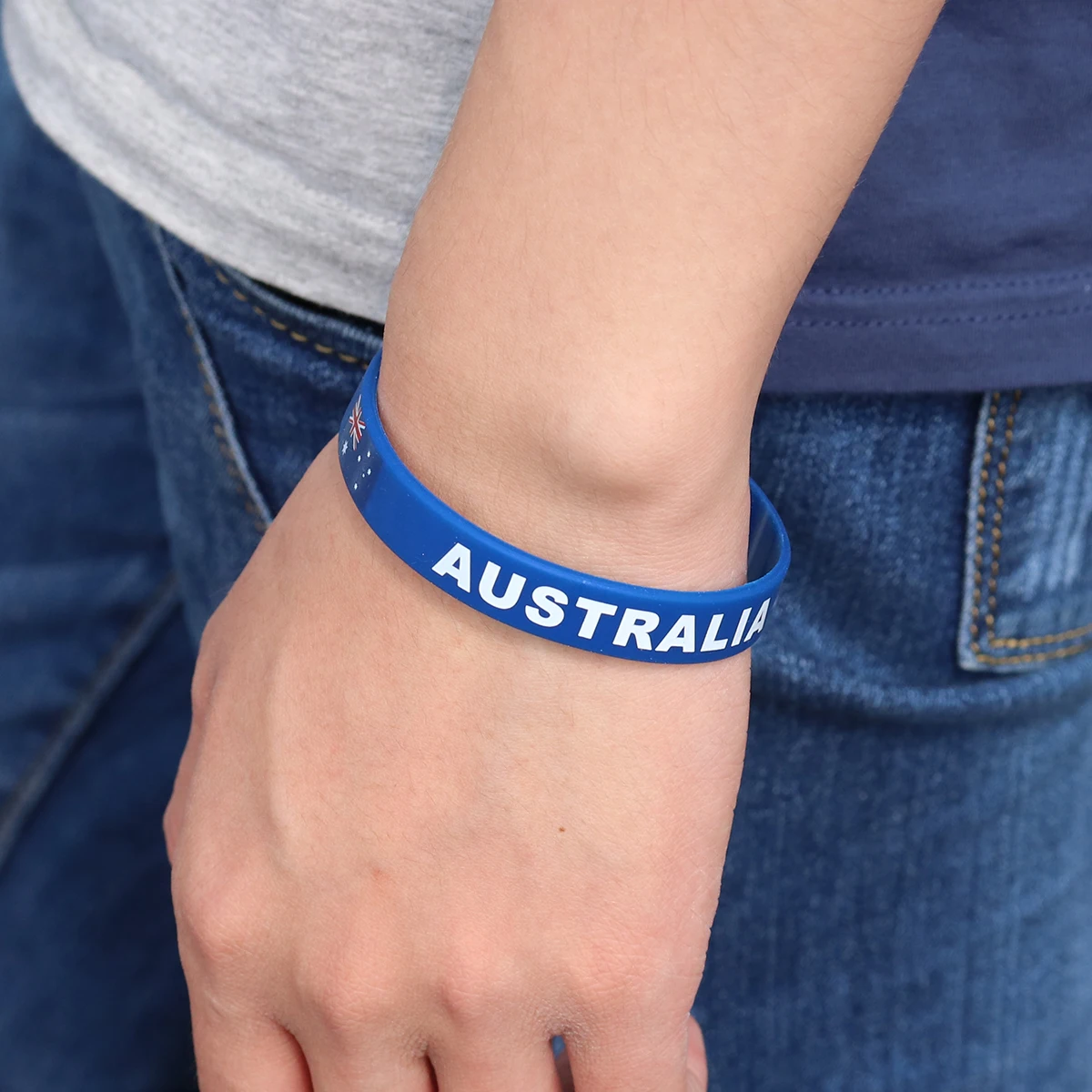 

5 Pcs Wrist Band Silicone Bracelet Country Flag Wristband Australia Bracelets Decorate Australian Man