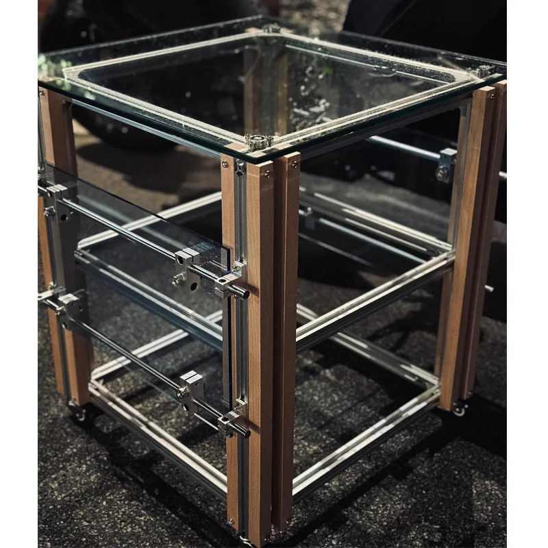 

Modern simple aluminum profile rack, living room and bedroom storage rack