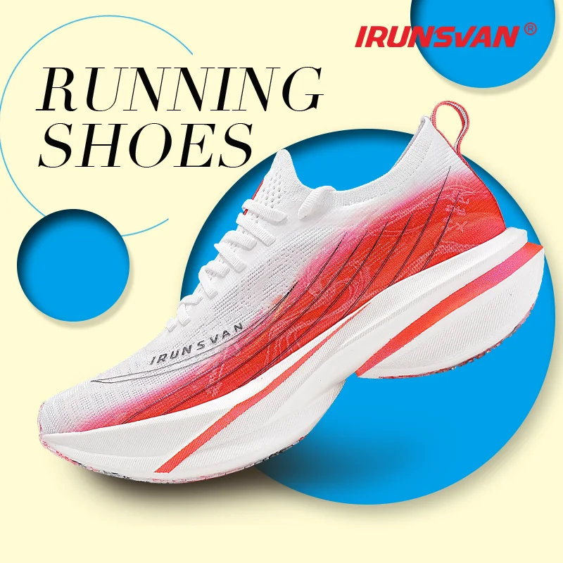 

Кроссовки для бега IRUNSVAN Heat 2.0PRO с нейлоново-карбоновой пластиной, дышащие, для марафона, мужские и женские