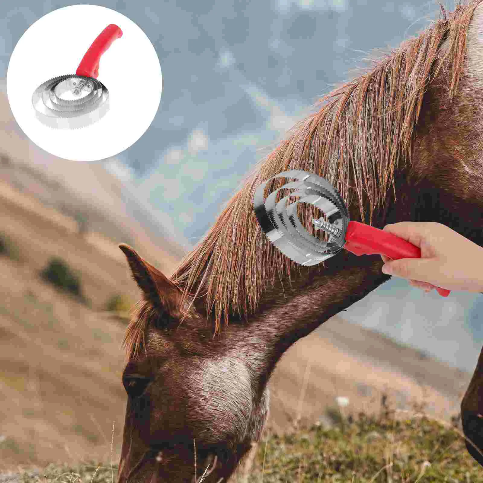 2 Pcs Horse Shedding Brush Sweat Scraper Hair Removing Livestock Garment