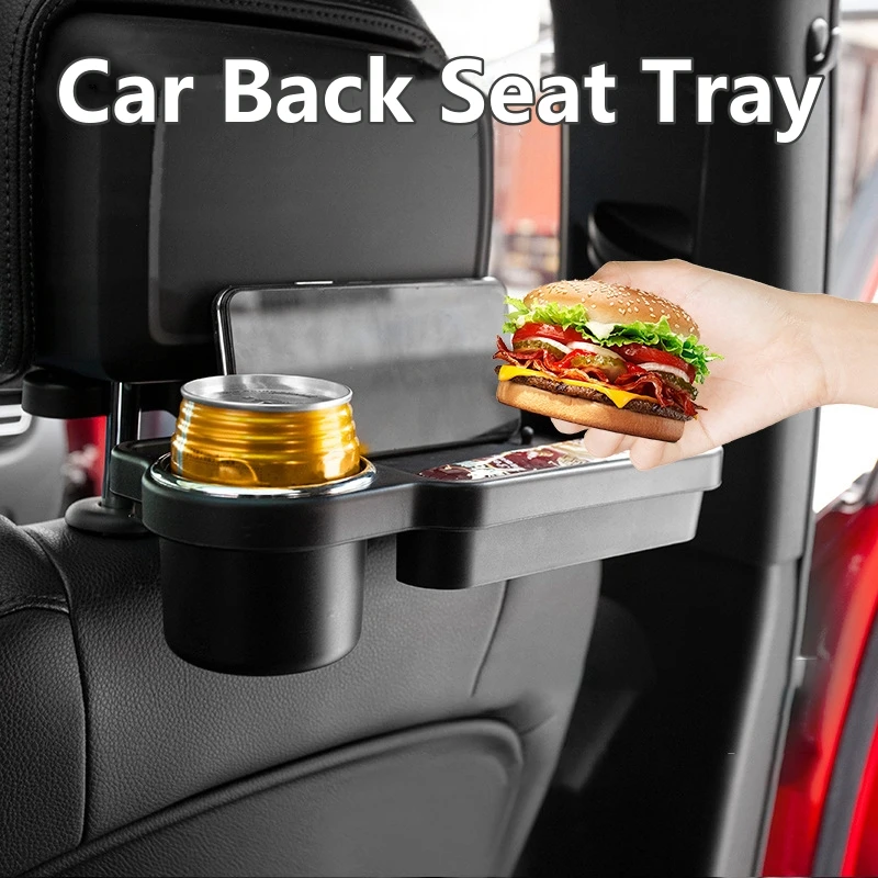 Car Back Seat Tray Table-Stable Auto Backseat Food Trays Desk for Rear Passenger Road Trip Eating Multifunctional Folding Adjust