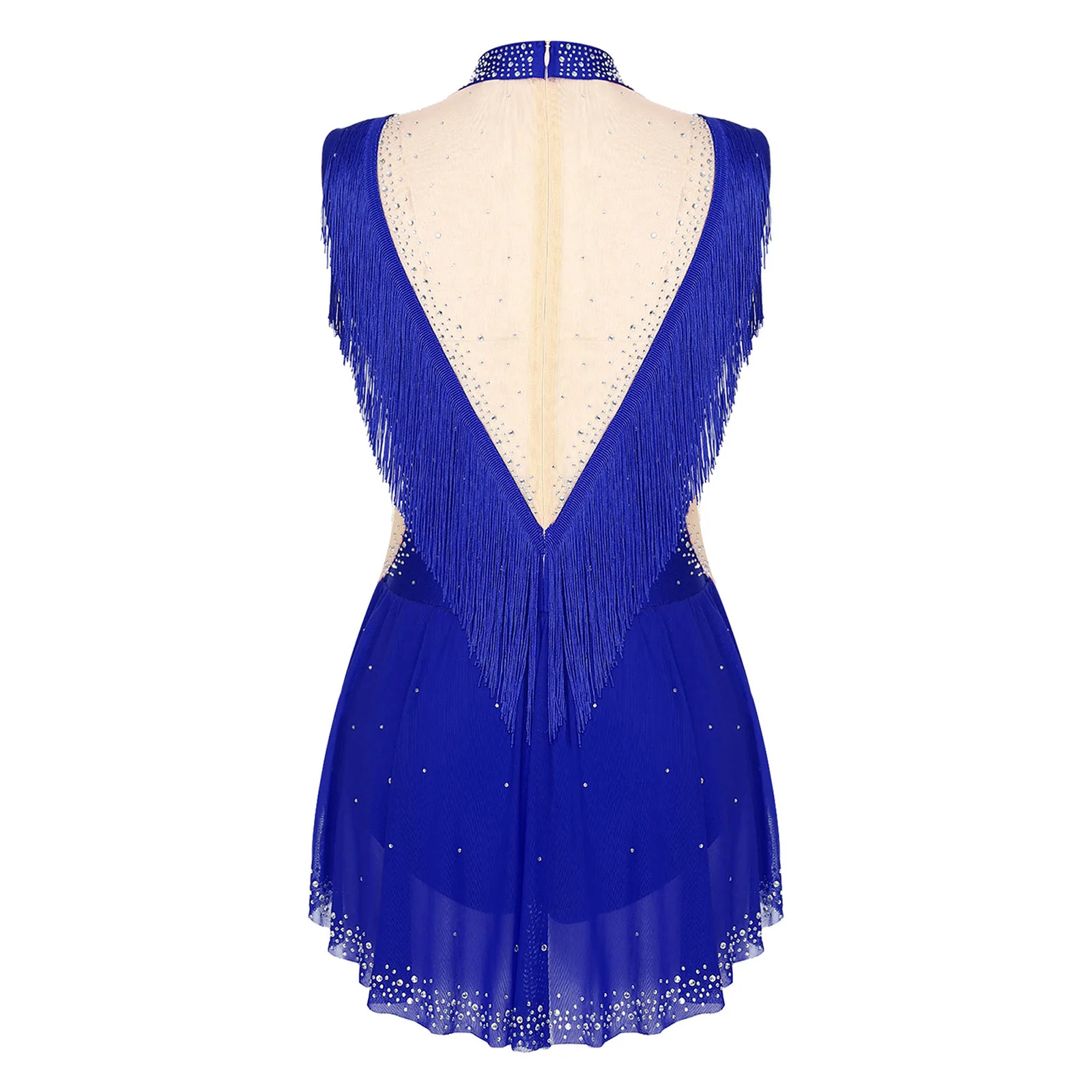 Kinder Mädchen Funkelnde Strasssteine Rhythmische Gymnastik Ballett Jersey Eiskunstlauf Tanz Trikot Kostüm Quaste Rock Body