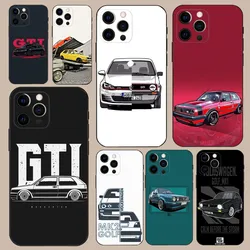 Golf MK1 GTI Car V-VolkswagenES Phone Case For iPhone 16,15,14,13,12,11,Pro,X,XS,Max,XR,Plus,Mini Soft Black Cover