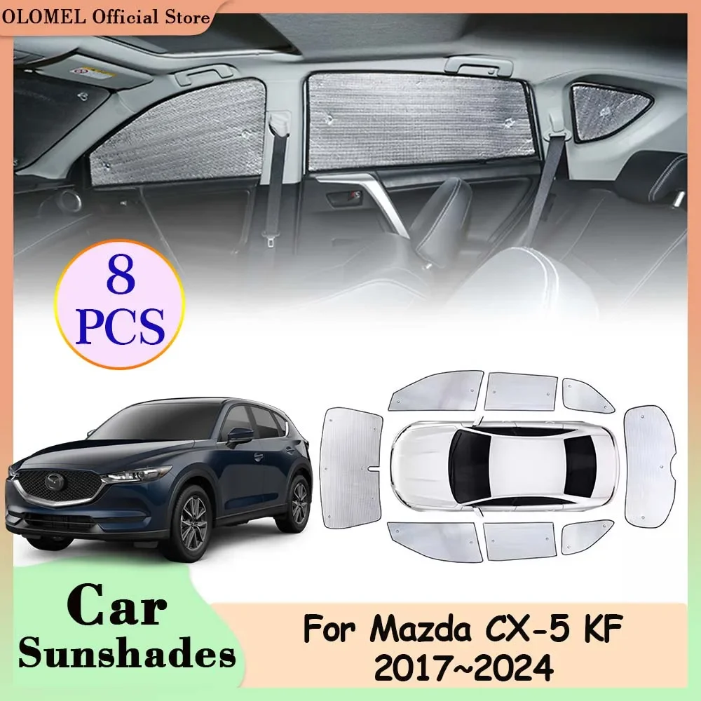 

Car Sunshades for Mazda CX-5 KF CX5 2017~2024 Full Coverage Rear Windshield Sunvisor Pad Side Window Anti-UV Curtain Accessories