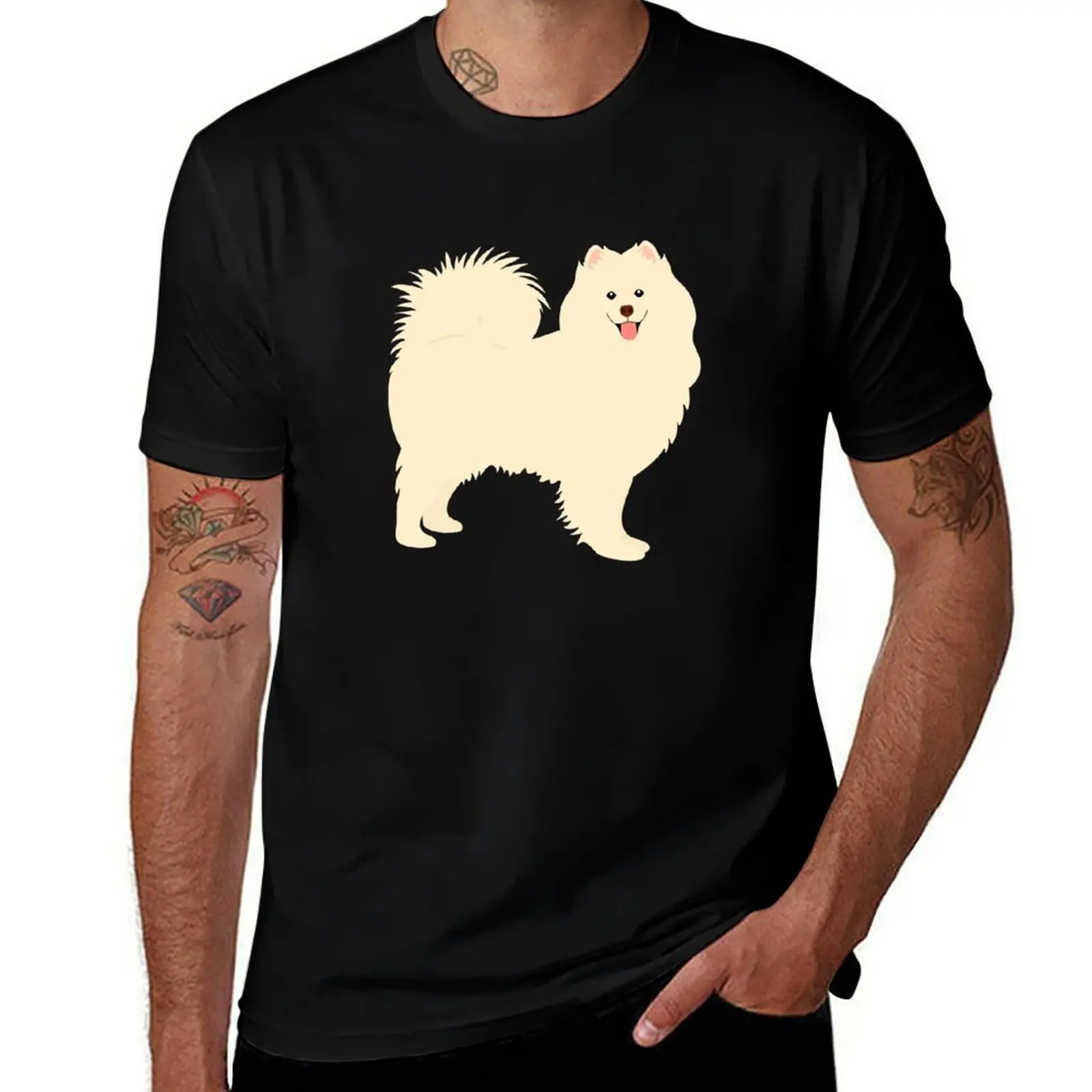 Samoyed Dog T-Shirt summer clothes heavyweights kawaii clothes men workout shirt