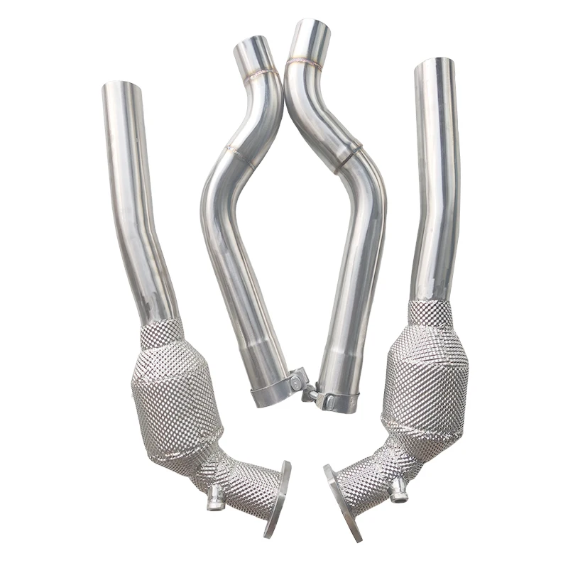 Factory Customized 304 Stainless Steel Exhaust Pipe Exhaust Catted Downpipe for Maserati Gran Turismo/GT 4.2L
