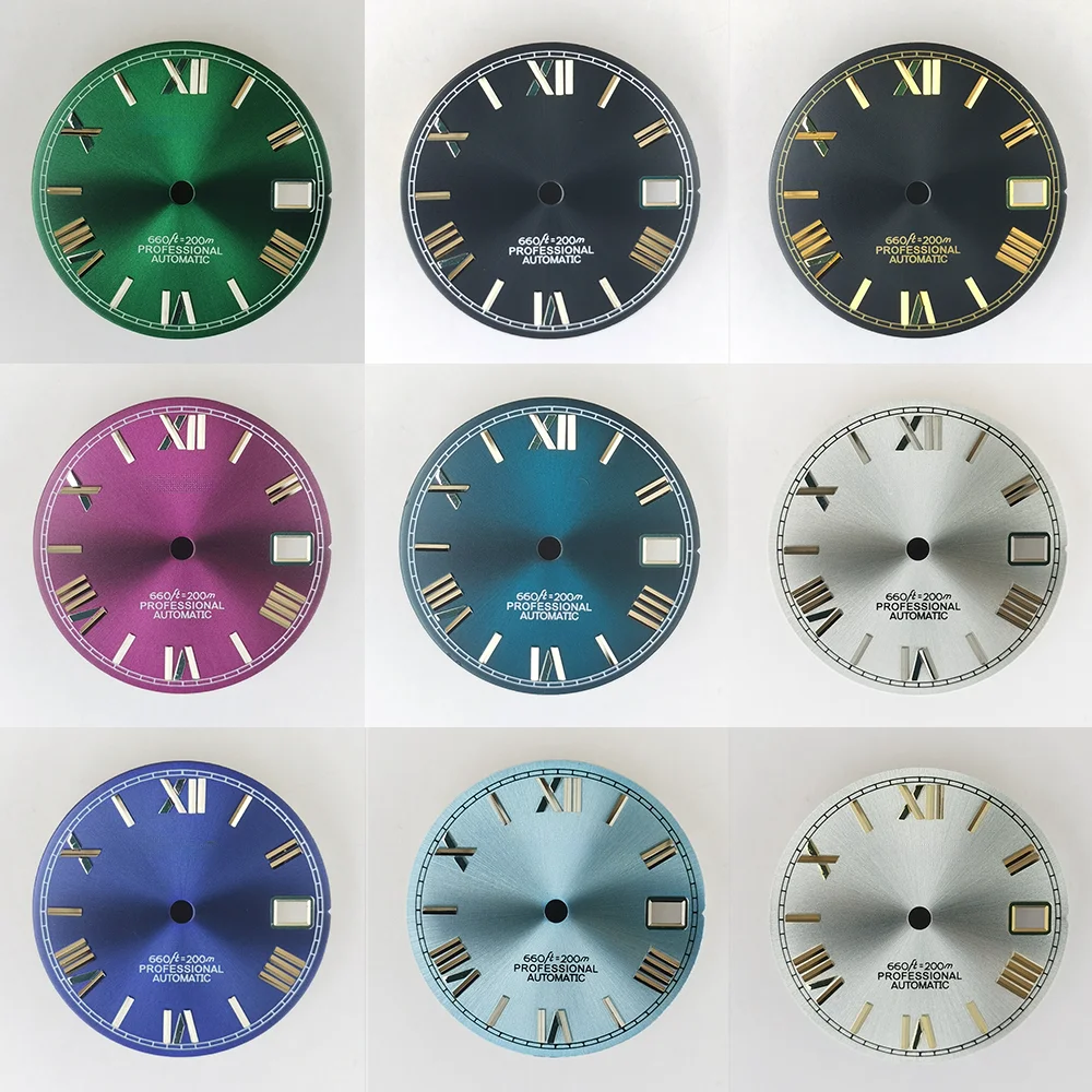 The new journal Sun Print Roman Literal S logo dial is 28.5mm suitable for NH35/36 movement