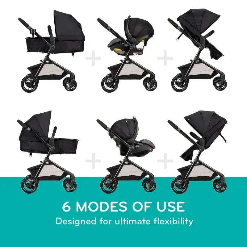 Modular Travel System with  Infant Car Seat with Anti-Rebound Bar