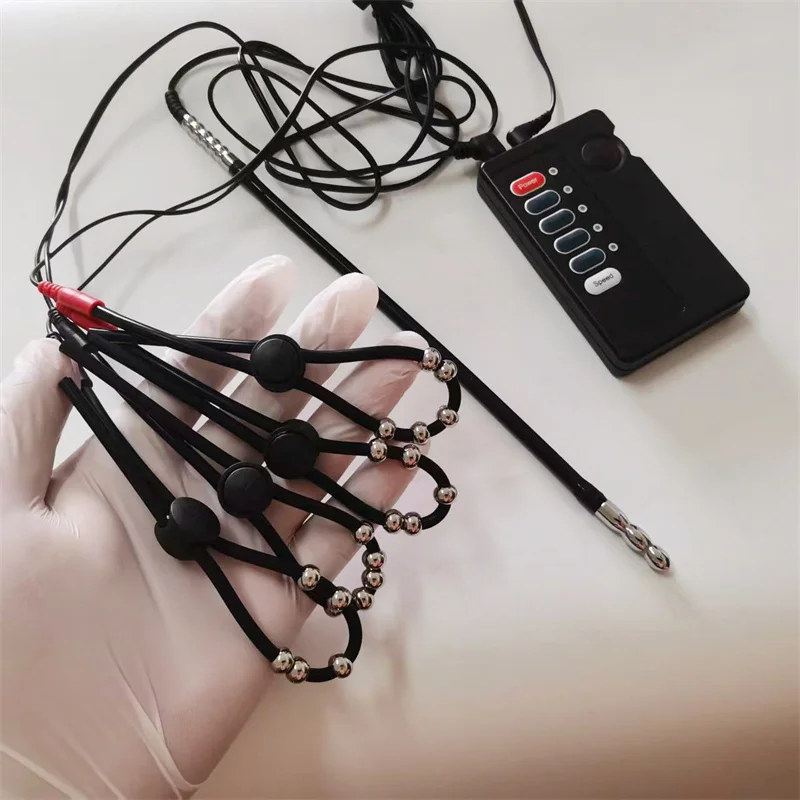 مقاطع الحلمات المعدنية صدمة كهربائية مجرى البول السبر لعبة استثارة القضيب موسع سيليكون خواتم الديك الحصان العين قضيب الجنس لعب للرجال والنساء #3