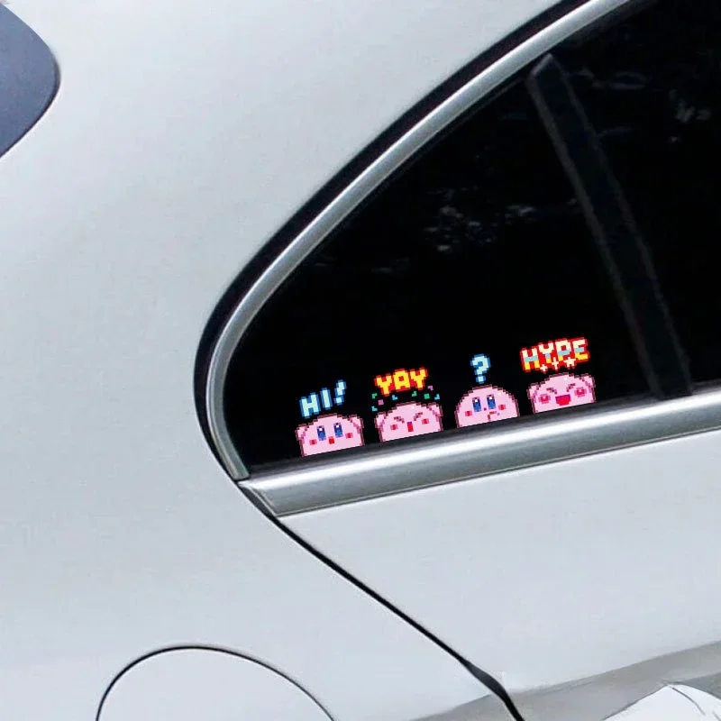 Kirby Car Sticker Motorcycle Anime Car Accessories Stickers Cute Flaw Covering Waterproof Decoration Cars Door DIY Ornament Gift