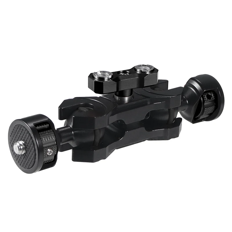Neuer, verbesserter, universell einstellbarer Doppelkugelkopf 1/4 bis 3/8 Zoll, magischer Arm, Monitorhalterung, Zubehör für DSLR-Kamera-Käfige, unterstützt 5 kg – Detail 24