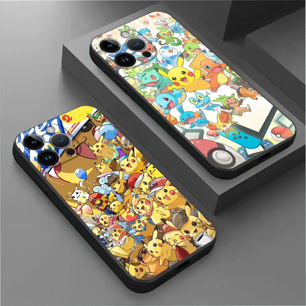 Case For Apple iPhone 13 11 15 Pro Max 14 Plus 12 Mini XR 7 8 X XS 6S 6 SE Silicone Phone Cover TPU Funda Pokemon Eeve Evoli Sac