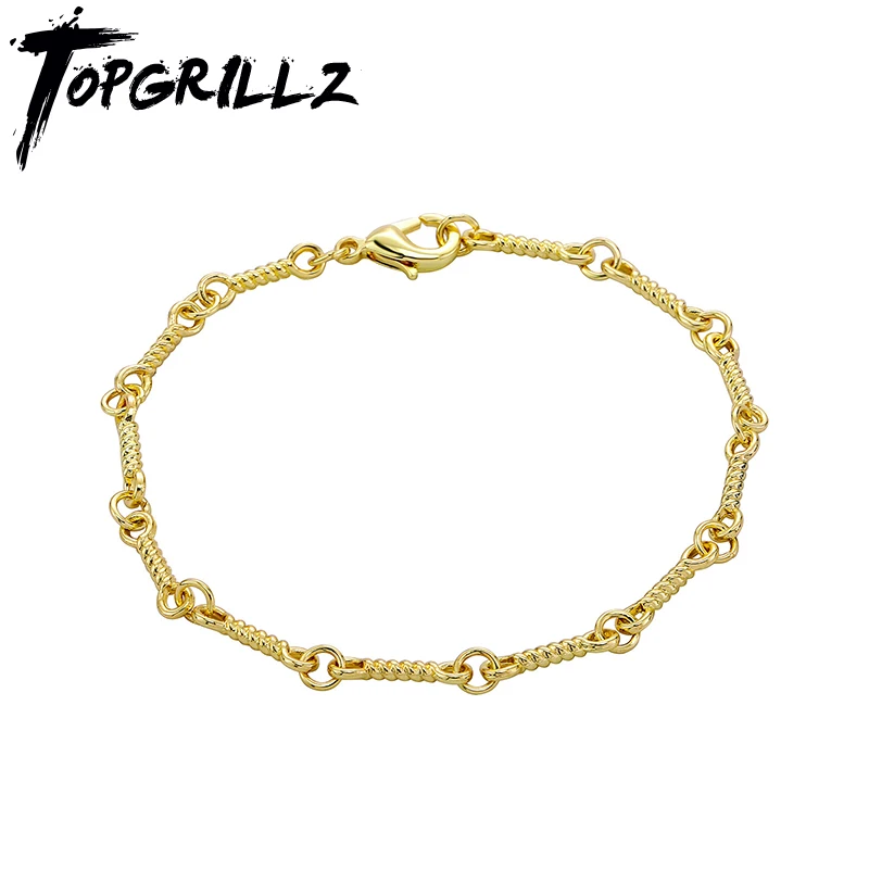 TOPGRILLZ 2mm Alloy Bone Bracelet with Lobster-claw-clasps For Women Men Hand Bangle Necklace Punk Jewelry Accessories DIY Gift