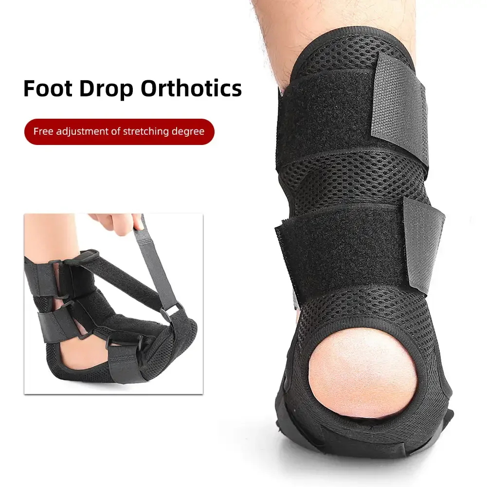 Foot Drop Orthosis Breathable Adjustable Support Foot Brace Orthotics Foot Fascia Stretching Fixation Ankle Protector Foot Care