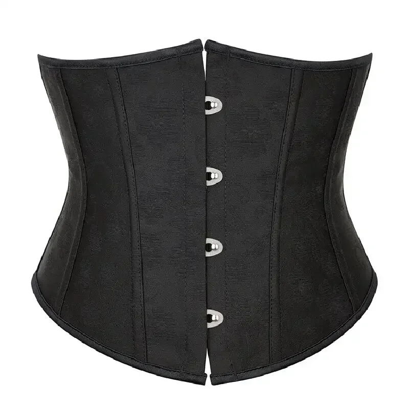 ผู้หญิงรัดตัว Underbust Top Body Shaper สําหรับเอว Cincher เซ็กซี่ Gothic Bustier Corselet Plus ขนาดสีดําสีขาว