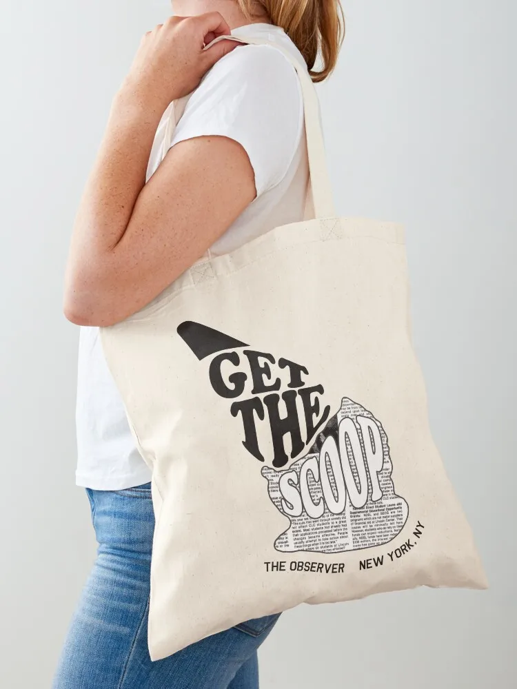 Get The Scoop Newsprint Tote Bag Lady bag Shopping bags tote bags aesthetic