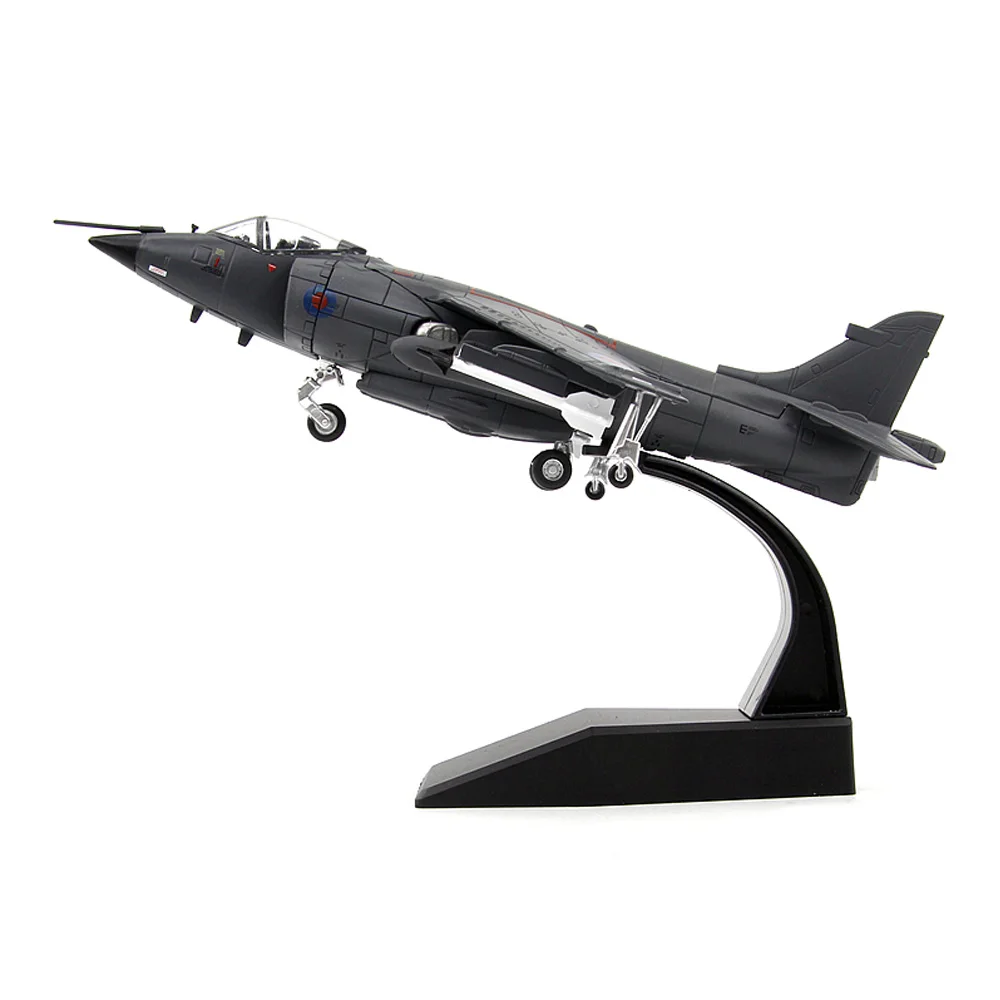 Avión de juguete de Metal fundido a presión Malvinas War Harrier Jump Fighter Jet, modelo de adorno, regalo de cumpleaños para niños, 1:72