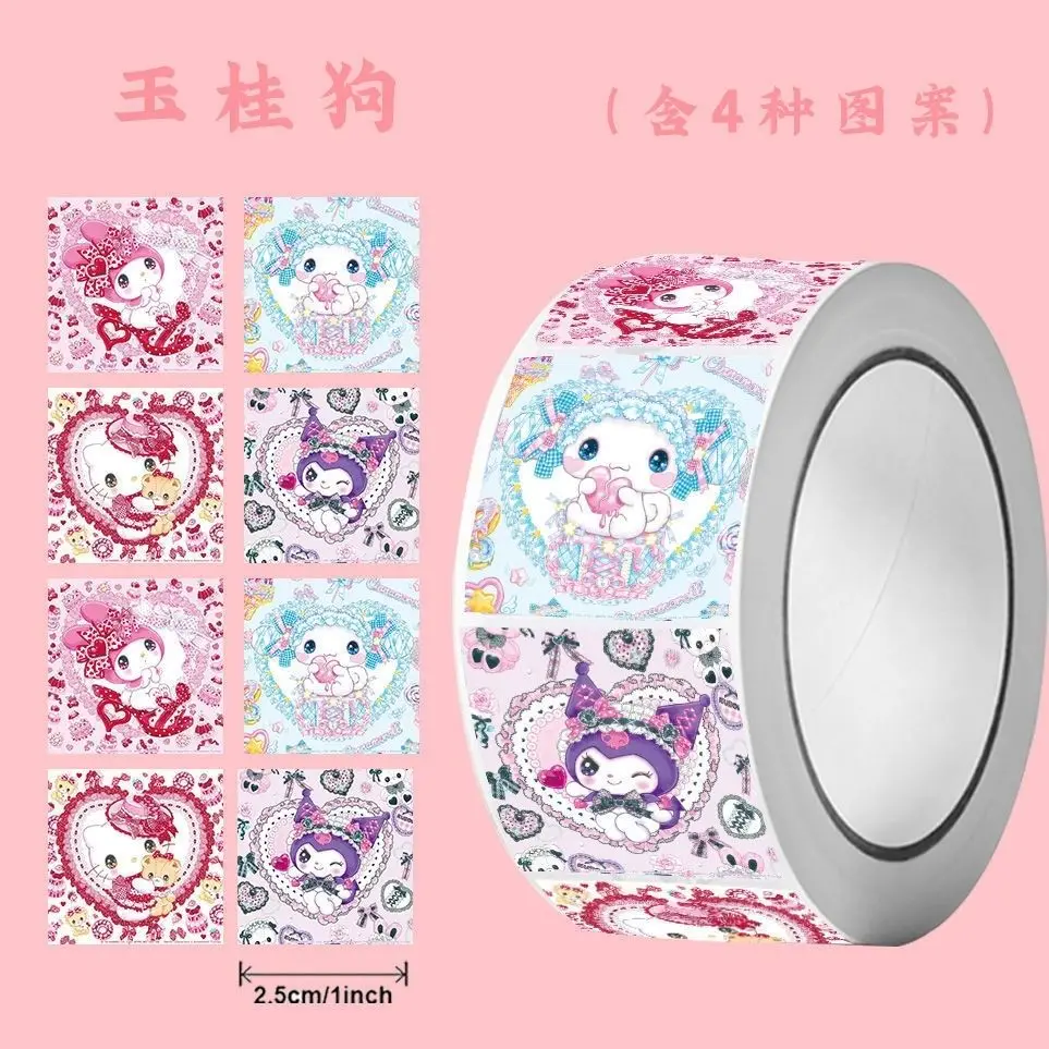 

New Sanrio My Melody Kuromi Anime Kawaii Notebook Sticker Cute Cartoon Decorative Patch Lovely Birthday Gifts Toys for Kids