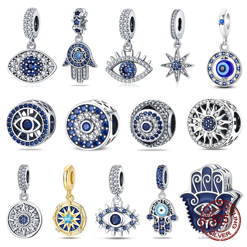 

Fit Charms For 925 Original Bracelet 100% 925 Sterling Silver Devil's Eye Series Beaded DIY Jewelry Making Women's Gifts