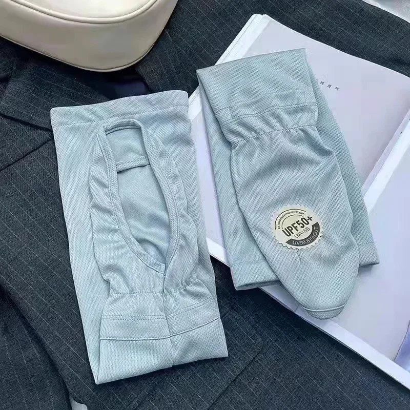 Gants d'été 1 paire de manches en soie glacée pour femmes, Protection solaire pour la conduite, protège-bras respirant, UV, randonnée en plein air, Camping