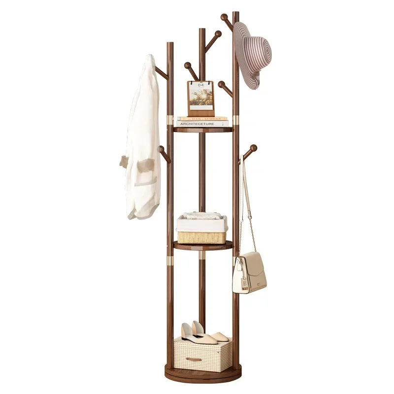 

Simple coat rack 2024 rotating large capacity floor hanger