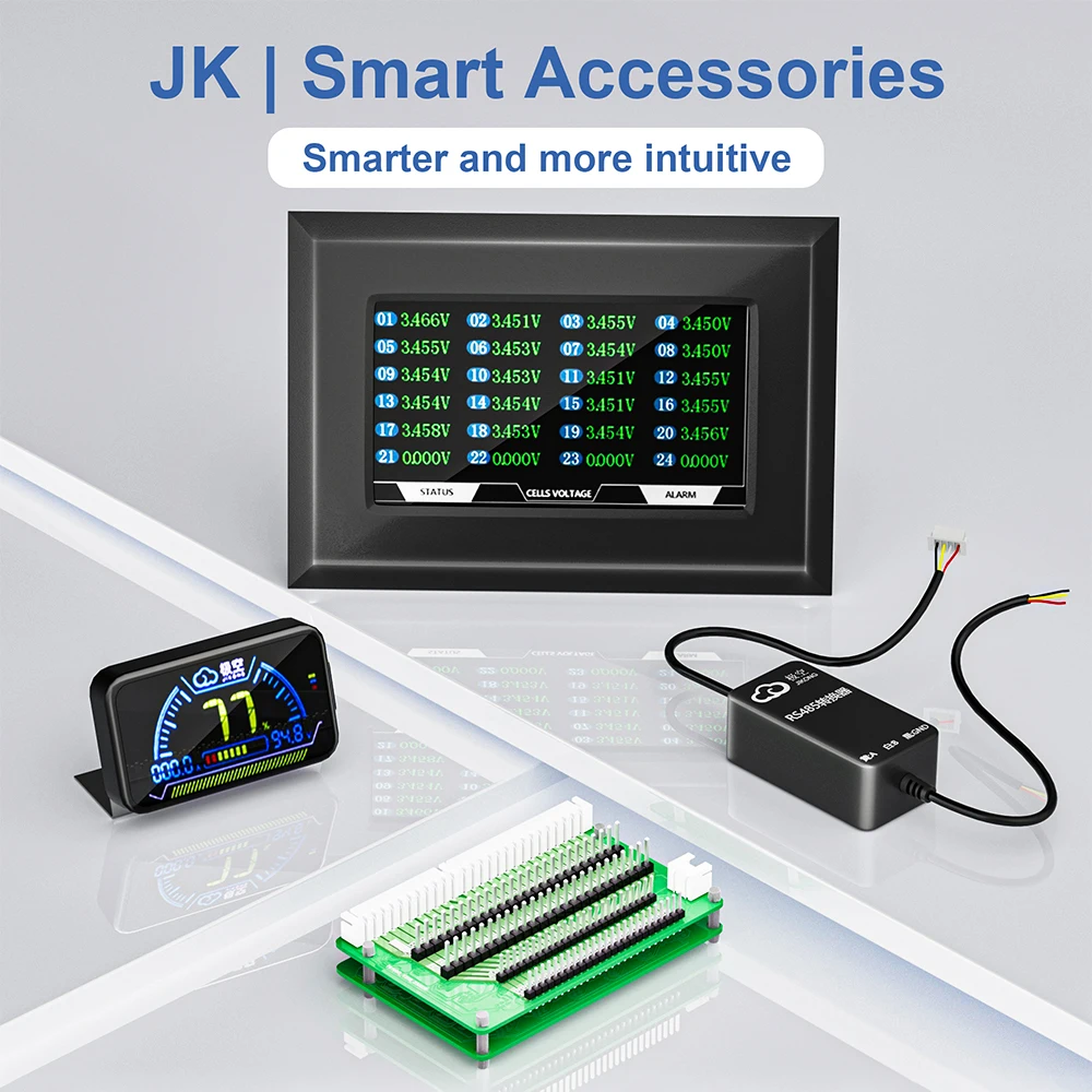 JKBMS Accessory RS485 CAN Selector Connects Cables and 4.3 inch LCD Display 2 inch LCD and Adapter JIKONG BMS