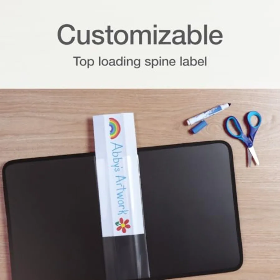 แฟ้มเอกสารแบบอ็อกซ์ฟอร์ด - แฟ้มสีดำขนาด 8.5 x 11 นิ้ว พร้อมซองพลาสติก 80 ช่อง 160 หน้า สำหรับจัดระเบียบเอกสาร งานโรงเรียน