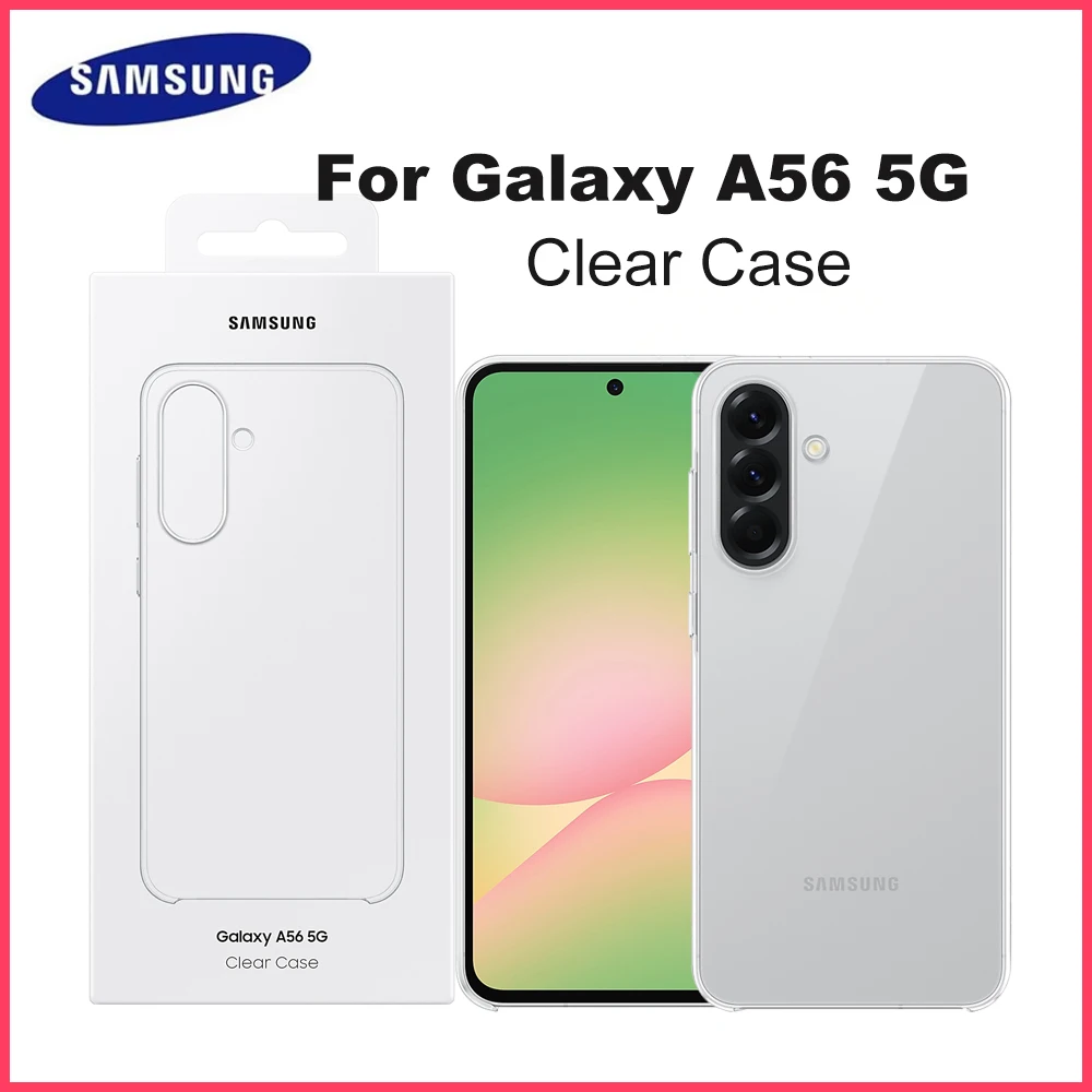

Оригинальный прозрачный чехол для Samsung Galaxy A56 5G, тонкий прозрачный чехол для телефона EF-QA566CTEGWW