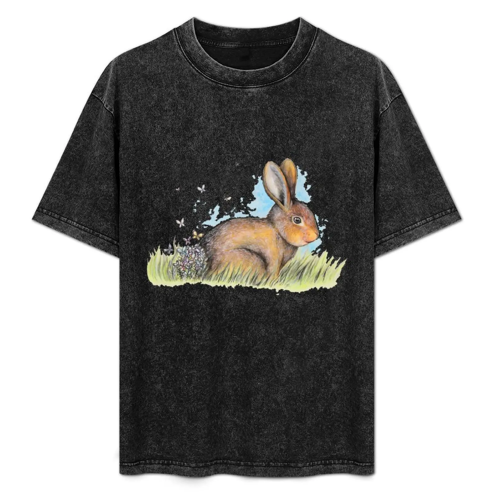 

Flutterbunny T-Shirt Casual Fashion Short Sleeve Cotton T-Shirt