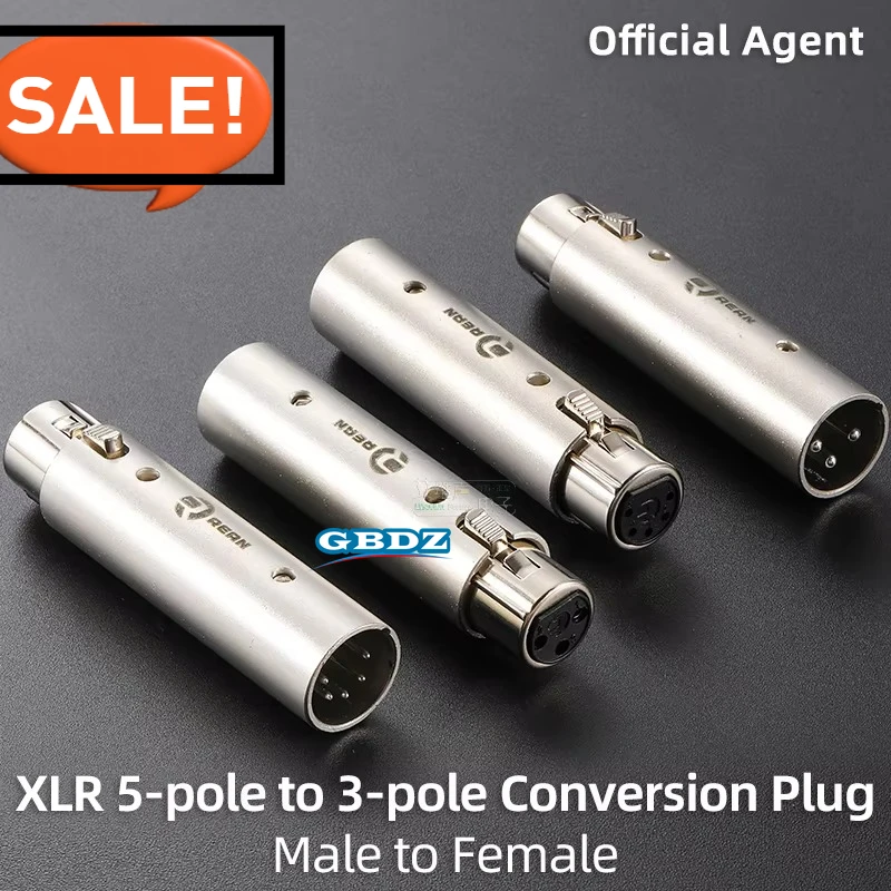 

NEUTRIK XLR Adapter 5 Pin Female to 3 Male / 5 Pin Male to 3 Pin Female XLR Plug DMX512 Stage Light Signal Docking Connector