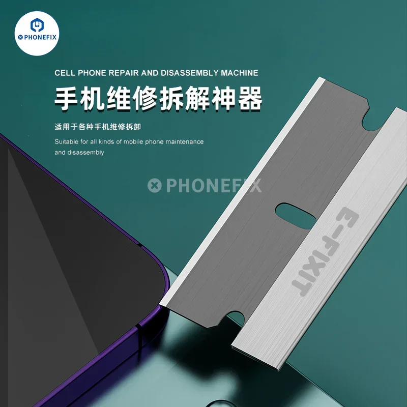 

E-FIXIT 100Pcs Black Blade Single Edge Blade Durable Sharp Single-sided Blades Kit For iPhone Mobile Phone Disassembly Repair