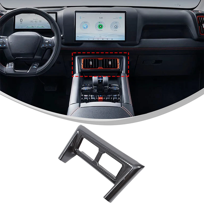 

Накладка на центральную консоль для вентиляционного отверстия кондиционера, декоративная рамка для воздуховода, автомобильные аксессуары для BYD Shark DMO 2024-2026