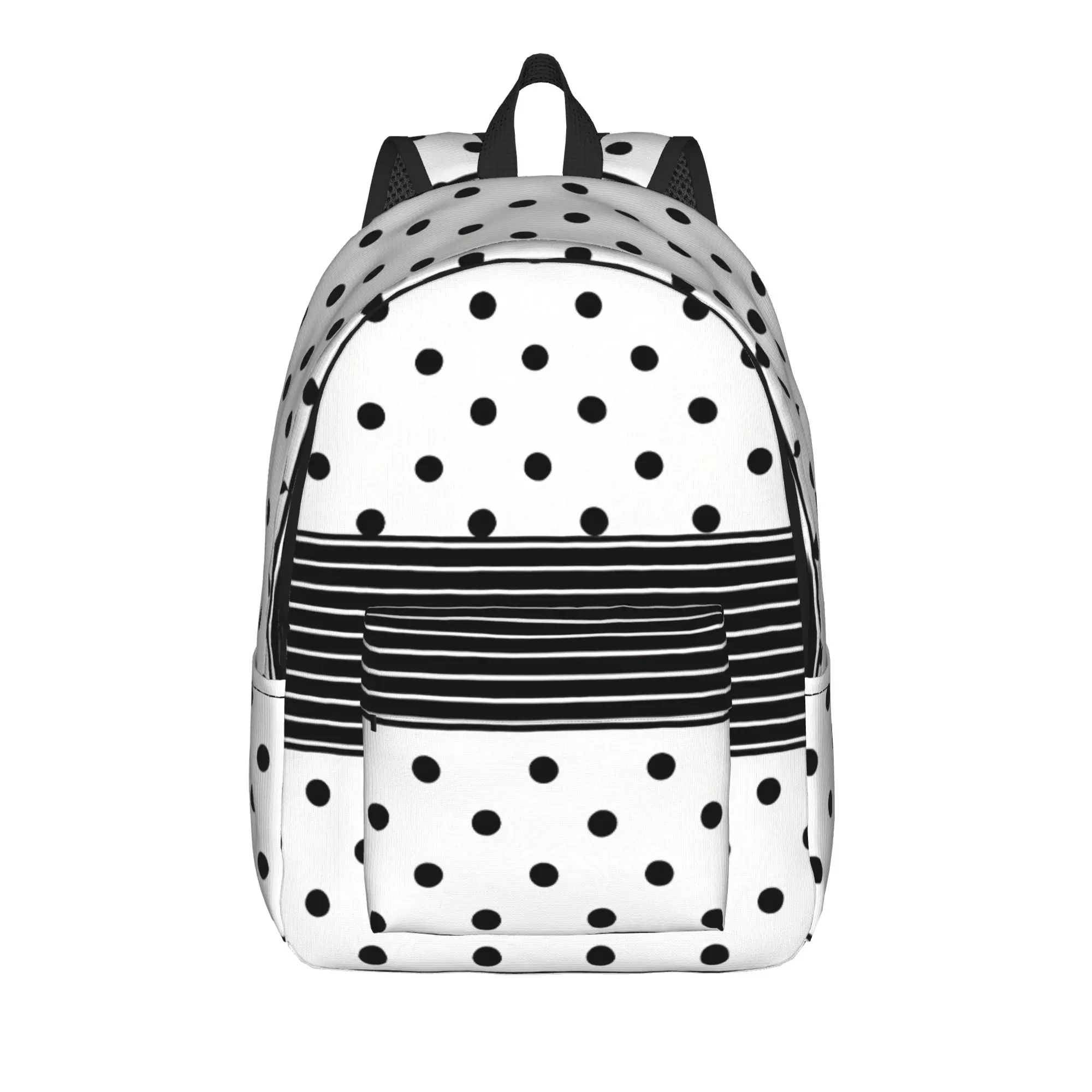 Stripe Polka Dot Mix Backpack Youth  Durable Backpacks Polyester Casual School Bags Trekking Colorful Rucksack