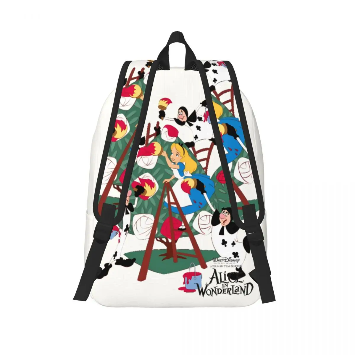 Alice College Bag Disney Alice nel paese delle meraviglie Film Unisex di buona qualità per il lavoro regalo di compleanno zaino lavabile retrò