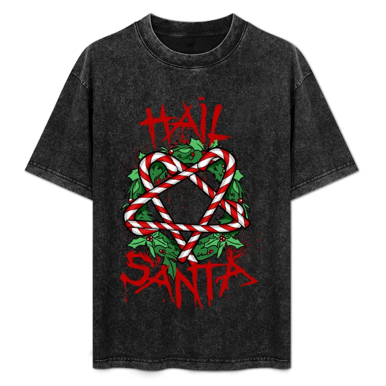 Hail Santa T-Shirt Casual Loose Fit Short Sleeve T-Shirt