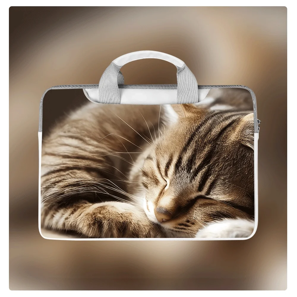 

Cute Kitten Print Laptop Bag 14 15 16 Inch Shockproof Laptop Case Waterproof Storage Bag for Tablet IPad Learning Machine Gift
