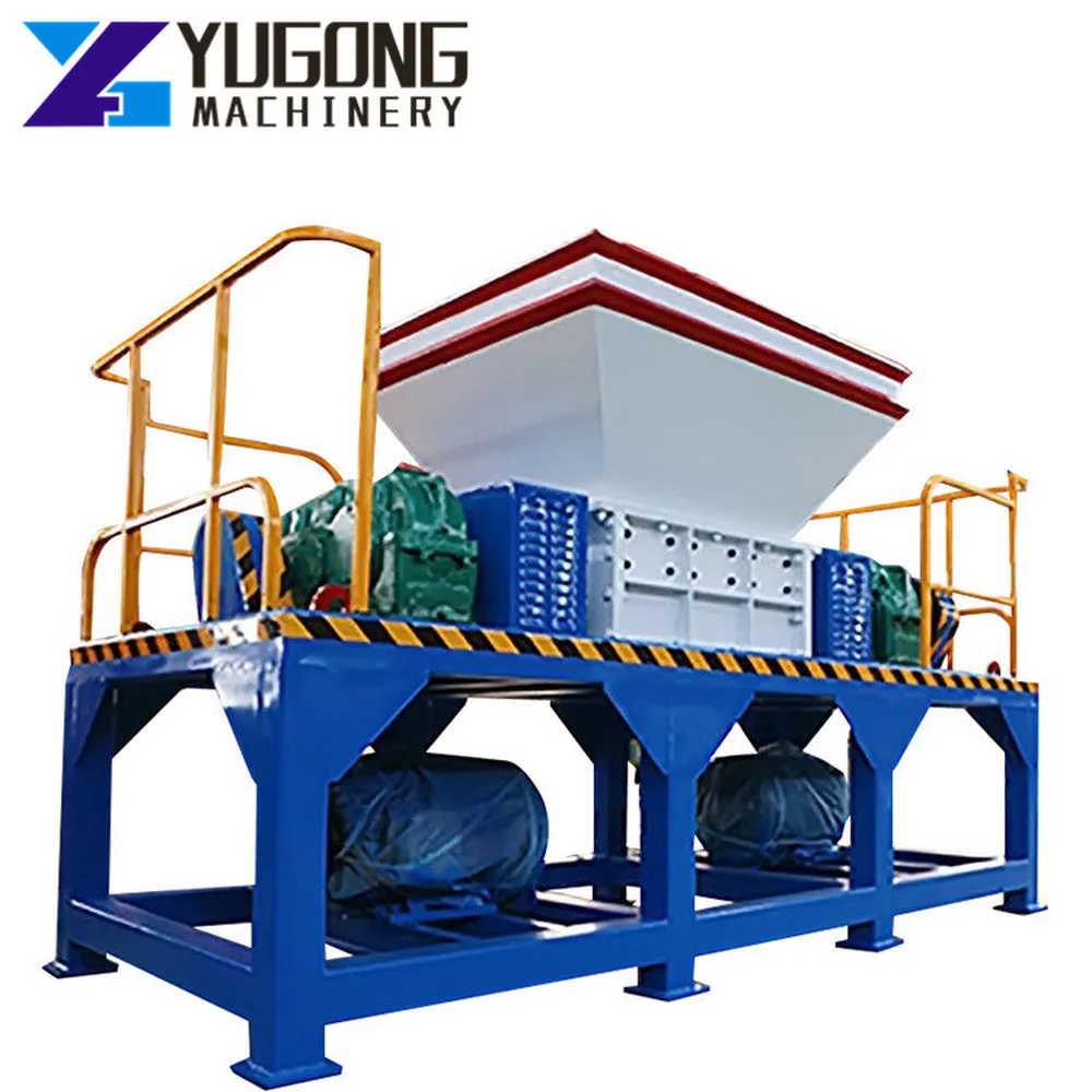 YUGONG Rubber Metal Scraps Plastic Shredders Tires Glass Plastic Recycling Shredder Plastic Recycling Shredding Machine