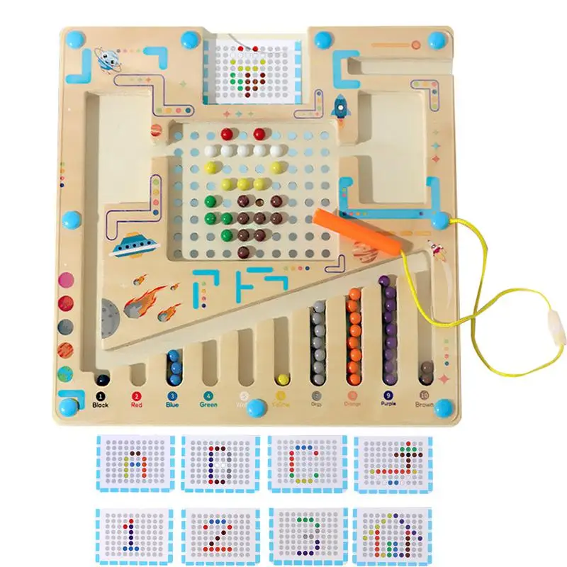 

Magnetic Maze Toys Wooden Puzzle Activity Board With Cards Fine Motor Skills Toys Preschool Learning Activities For Kids 3