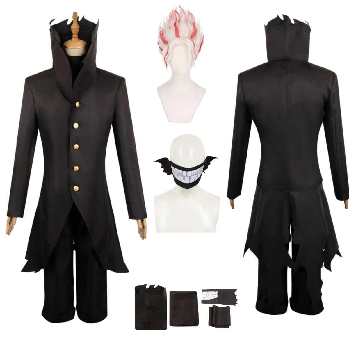 Cosplay Ken Takakura Men Fantasy Clothing Anime Dan Dan Roleplay Outfits Male Disguise Mask Coat Full Set Costume Halloween Gift