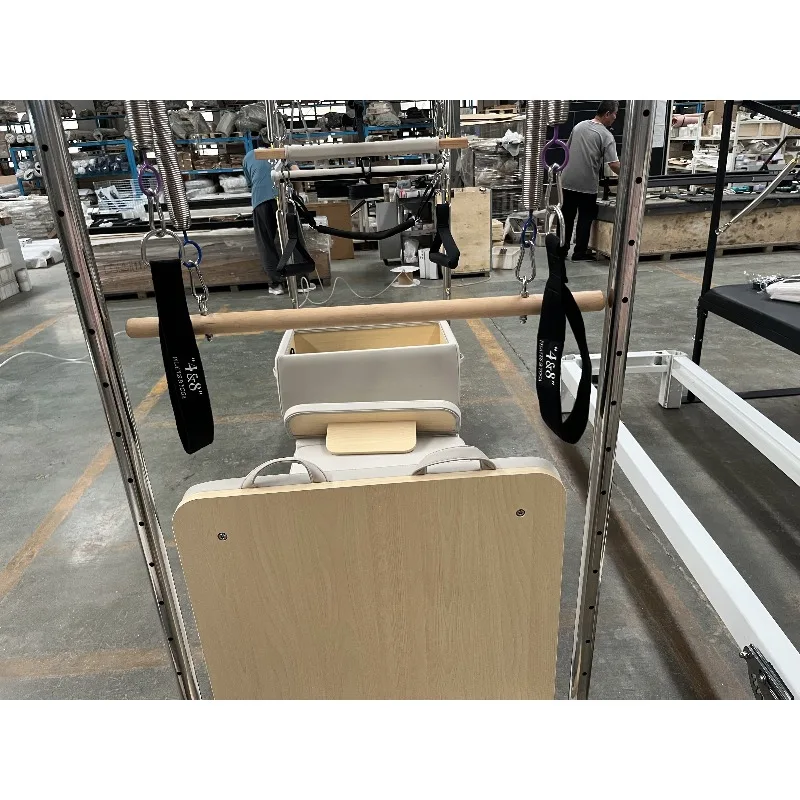 YTYIN طاولة ترابيز محمولة تجارية معدنية بيضاء من الألومنيوم بيلاتيس المصلح #6