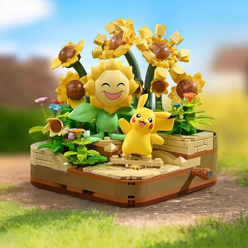 Pokemon Building Blocks Cartoon Pikachu Bulbasaur Toy Children\'s Assembled Model Pet Elf Kid Boy Gift Compatible With Lego
