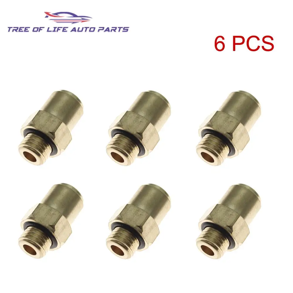 6 PCS Bleed Pipe Push In Connector 1490086 For Scania Trucks 1 490 086 1483544 High Pressure Nylon Air Pipe connector